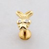 BUNNY CHARM STUD THREADLESS (PUSH IN) 316L SURGICAL STEEL LABRET SET
